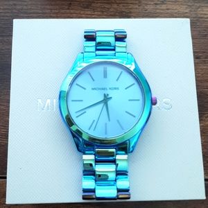 Blue IRIDESCENT designer watch